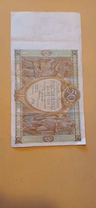 oryginalny przedwojenny banknot 50 zł z 1929 r.