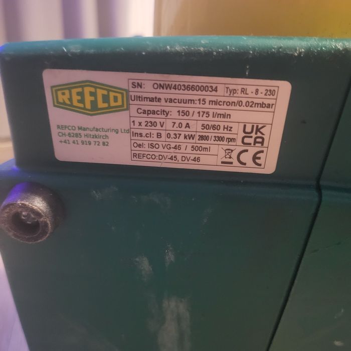 Pompa  próżniowa  z firmy REFCO  stan nowy