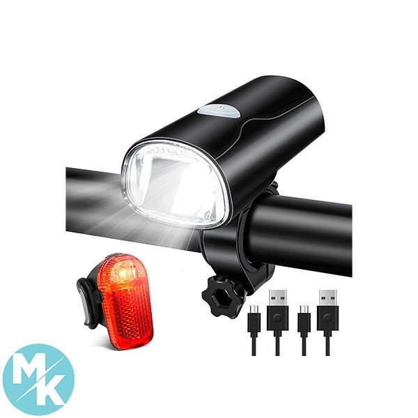 Набір акумуляторних світлодіодних ліхтарів для велосипеда