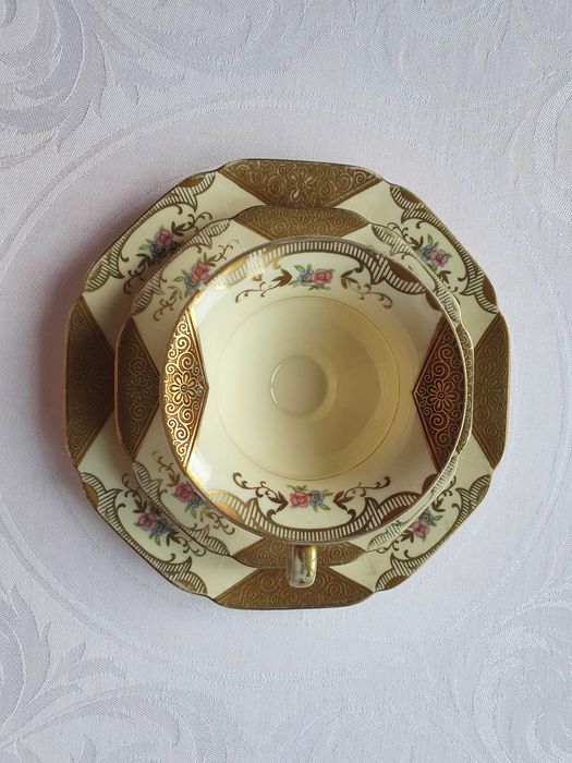 Zestaw śniadaniowy Trio garnitur Eschenbach Bavaria Elfenbein