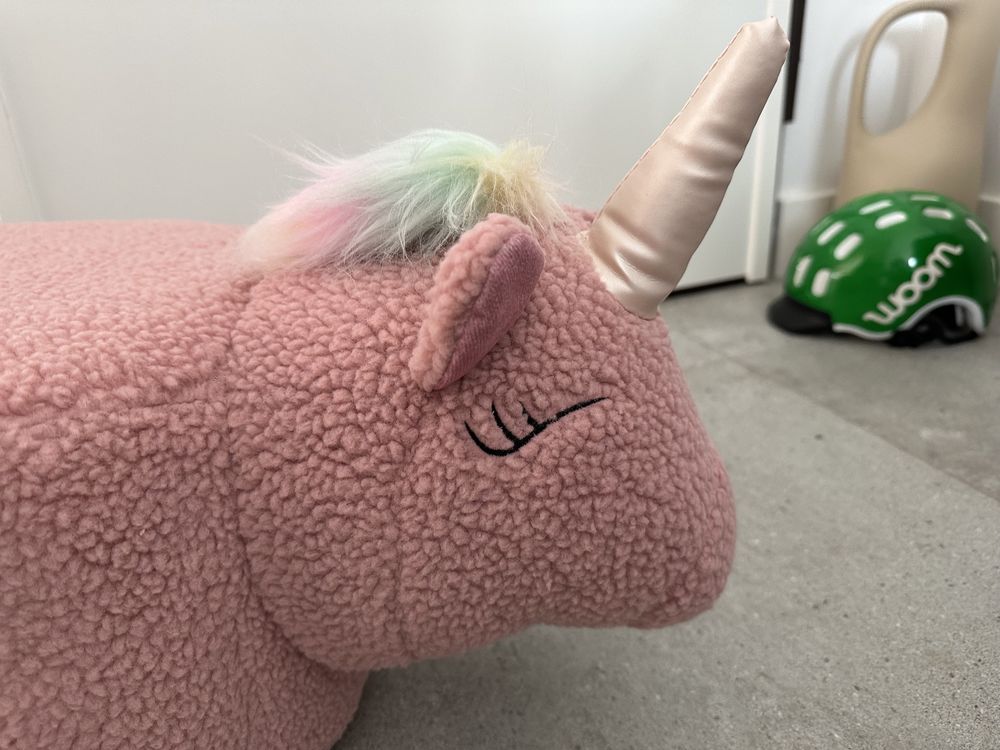 Puf Pufa zwierzak różowa unicorn nosorożec  dziewczęcy