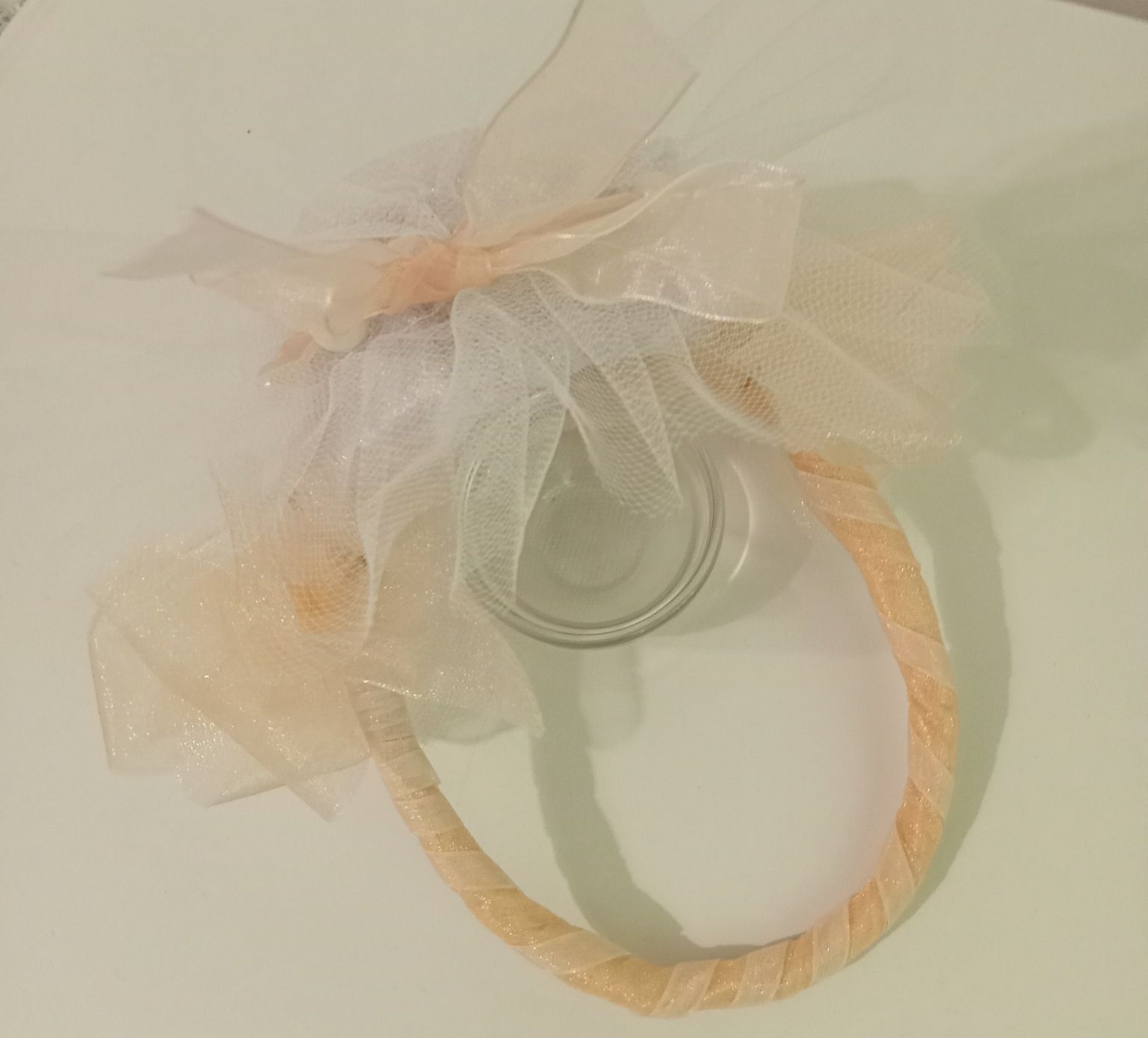 Cesto para lembranças de casamento!! Ao batizados!! Branco e champanhe