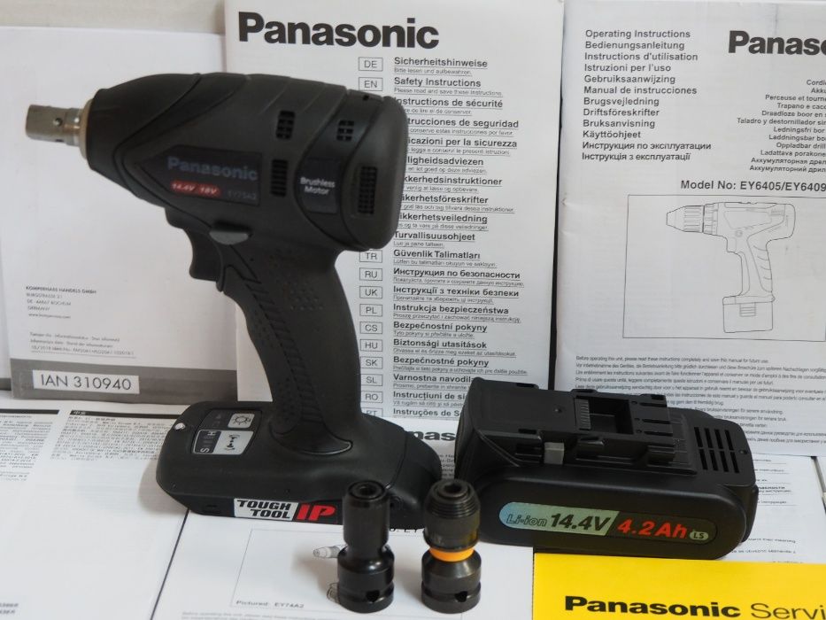 PANASONIC EY 75 A2 klucz udarowy bateria 14,4v 4,2ah -18v adapter bity