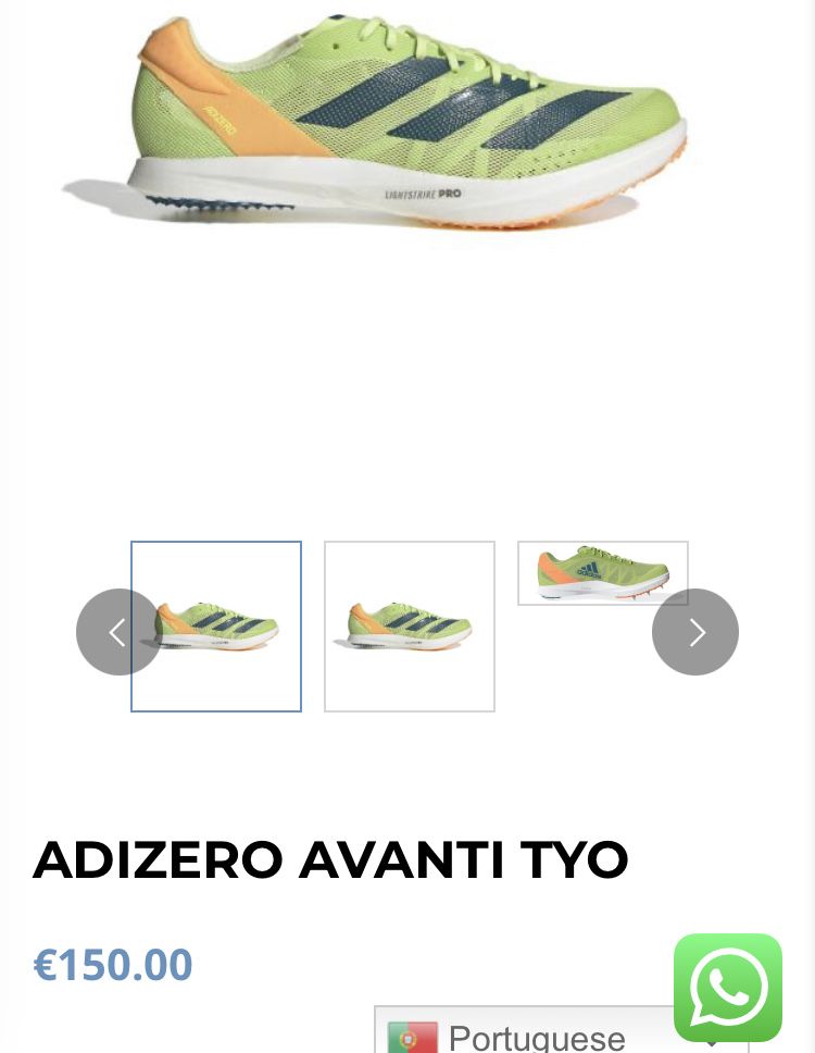 Bicos adizero avanti tokyo pista likestrike