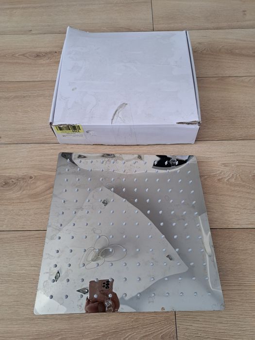 Deszczownica do prysznica kwadratowa srebrna