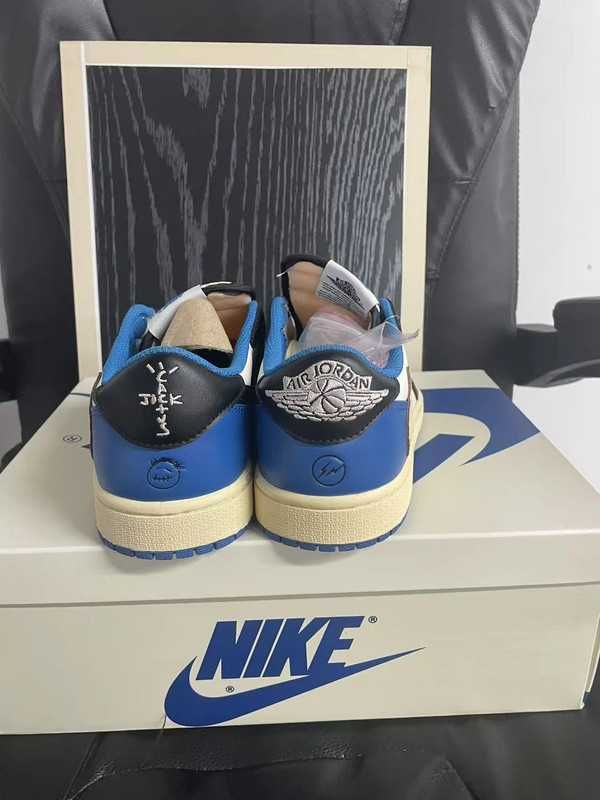 TravisScott\Jordan1*Retro*DamskieNikeAIrniebieski UnisexTrampki.44