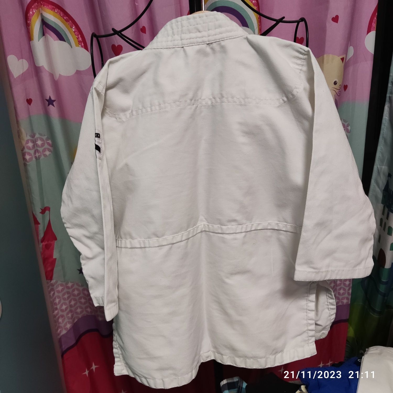 Fato judo criança branco azul Decathlon seishin 110cm / 120cm