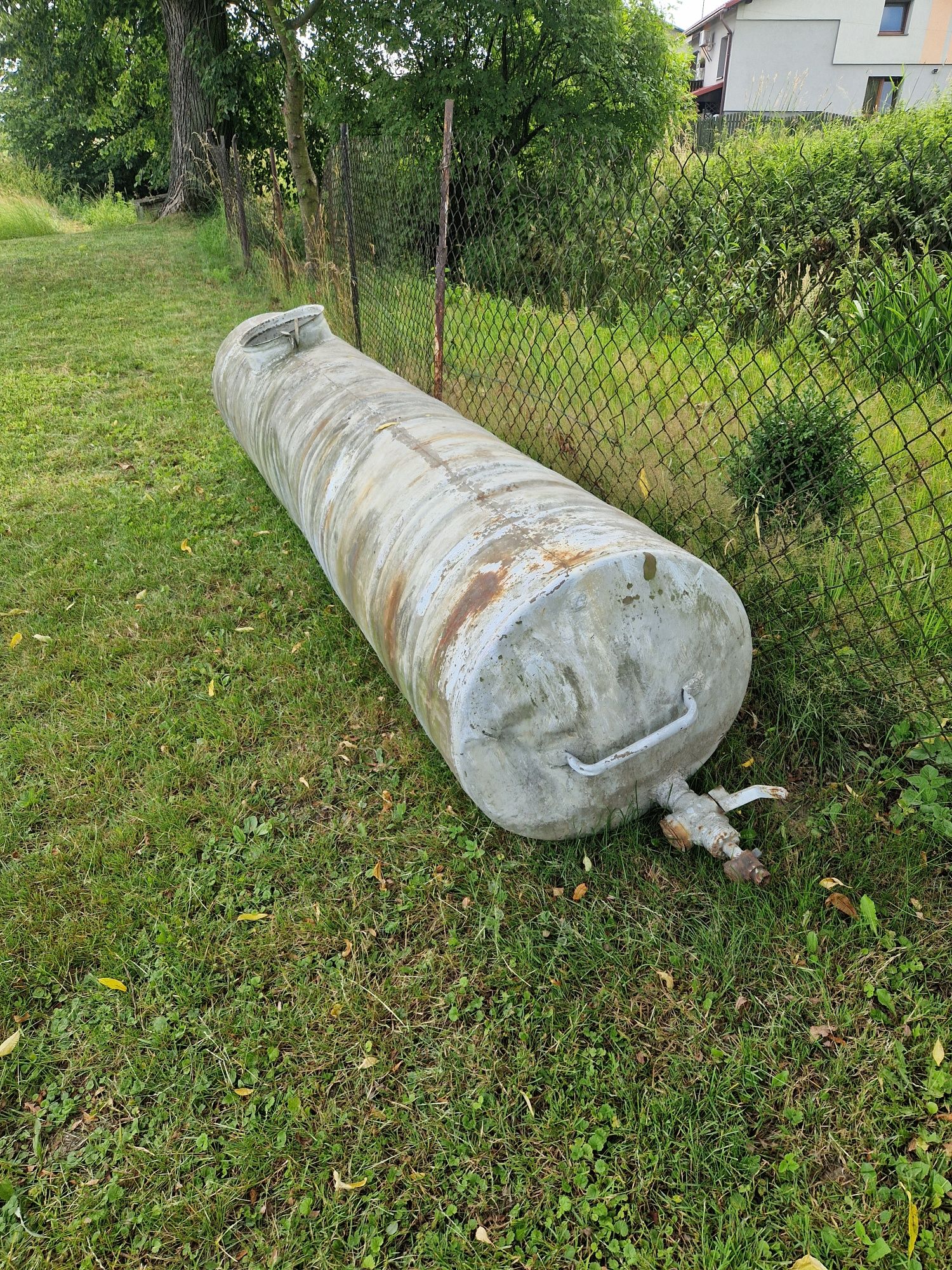 Beczka 1000L stalowa, ocynkowana  na wode, ścieki, budowę,  mauzer