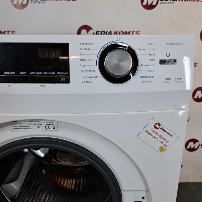 Pralka Haier HW90-BP14636N [12m-cy gwar] A / 9kg / 1400obr / 65cm gł