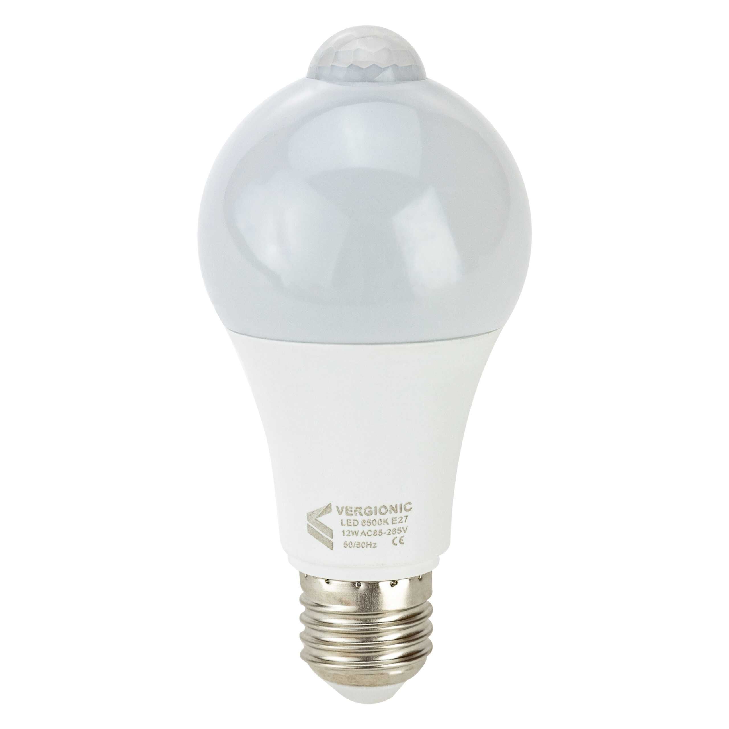 Żarówka LED E27 12W 4000K czujnik ruchu