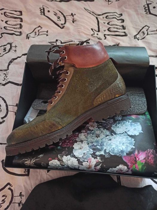 Melvin and Hamilton Trevor 28 buty botki zimowe skórzane vintage retro