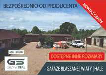 Garaż Blaszany Wiata Wiata , Hala , Magazyn Rolniczy - GRZYWSTAL