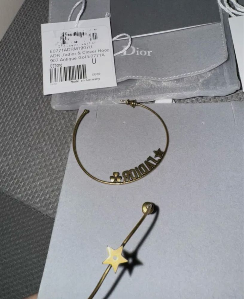 Сережки кільця Christian Dior оригінал