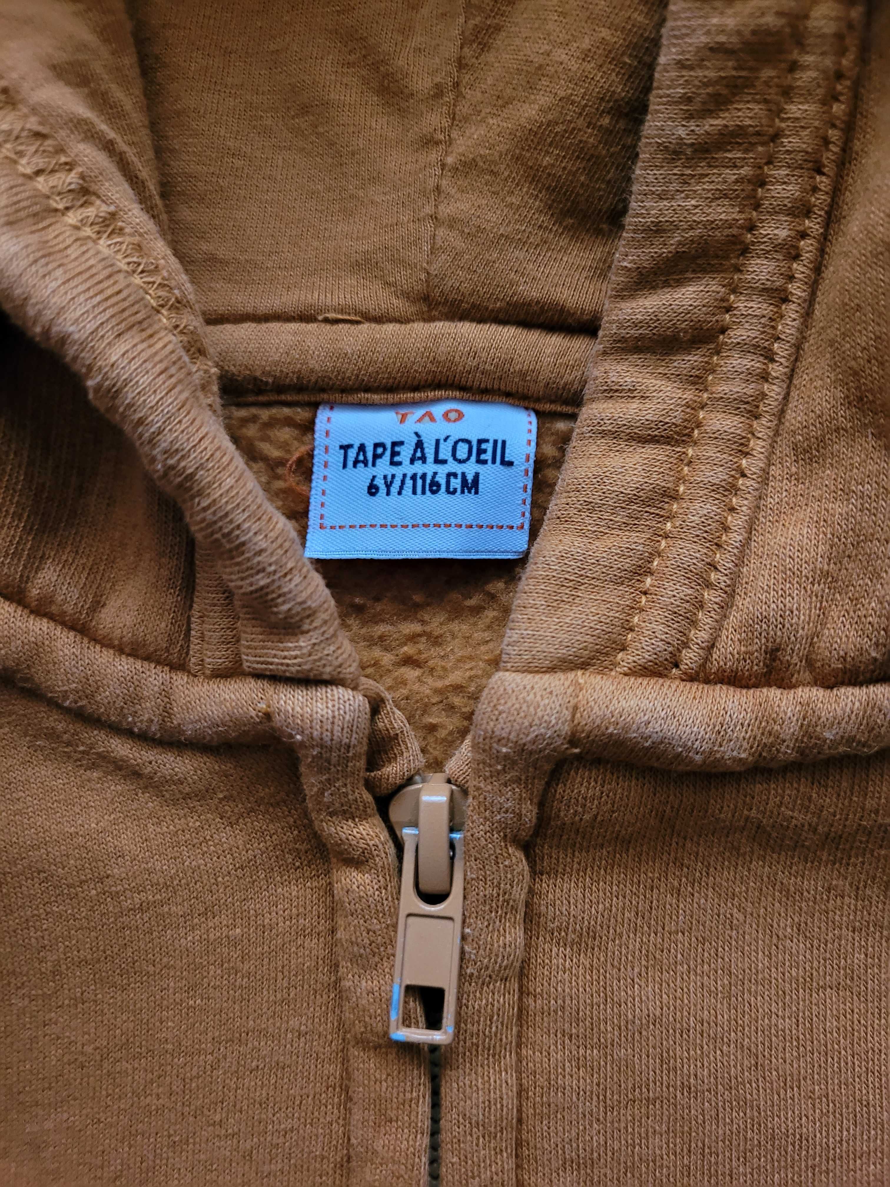 Bluza chłopięca z kapturem i suwakiem, Tape a l'Oeil (TAO), 116