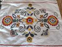 Piękna poszewka na poduszkę wyrazisty etniczny haft len 55x45