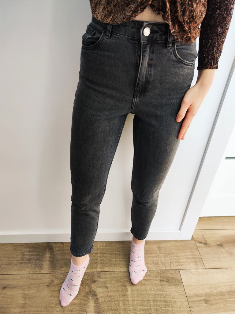 Spodnie jeansy wysoki stan H&M