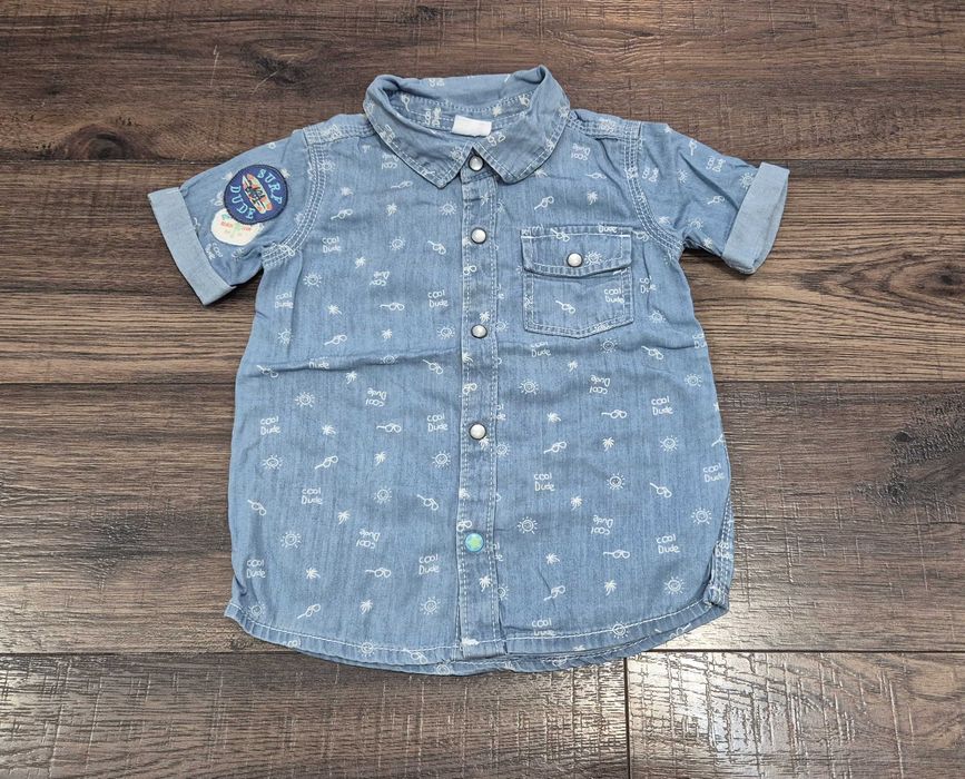 046 P koszula nr 2 kr r kratka F&F rozmiar 80 na 12 miesięcy