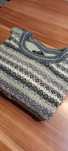 Sweter wełniany w poziome wzory M