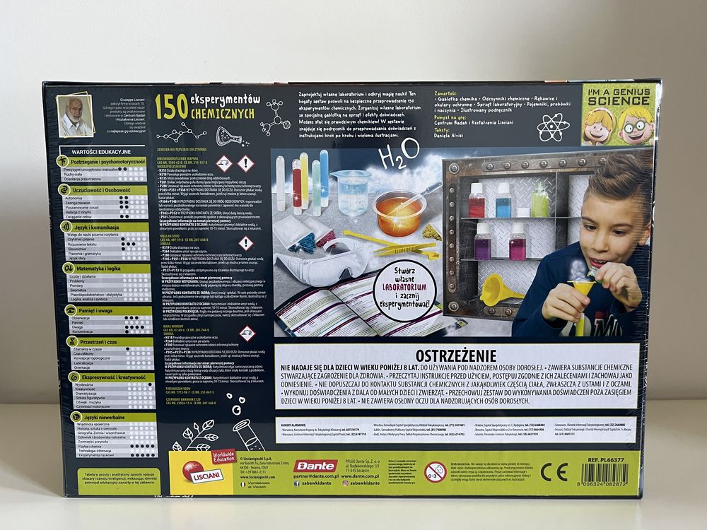 LISCIANI Genius zestaw edukacyjny 150 Eksperymentów naukowych 9+