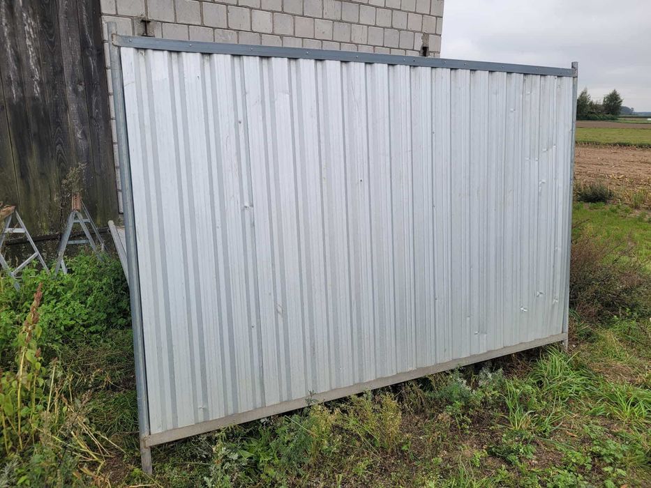 Ogrodzenie tymczasowe budowlane panel pełny blacha ocynk