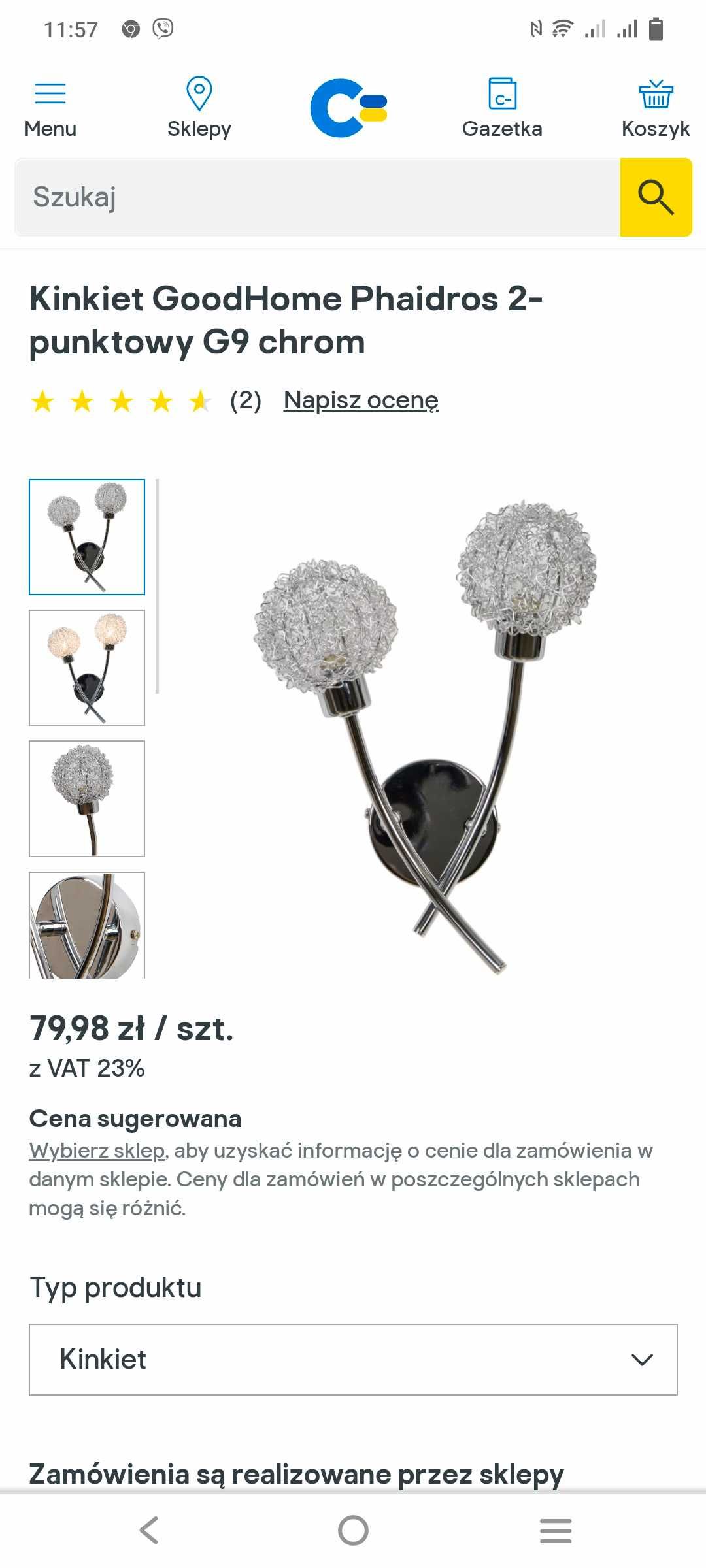 Żyrandol Kinkiety Good Home komplet