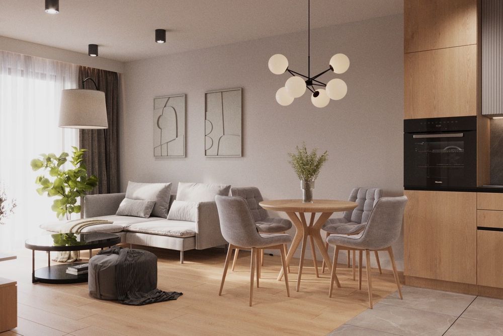 Podwójna ściana między segmentami z izolacją akustyczną |60 m2| Dębica