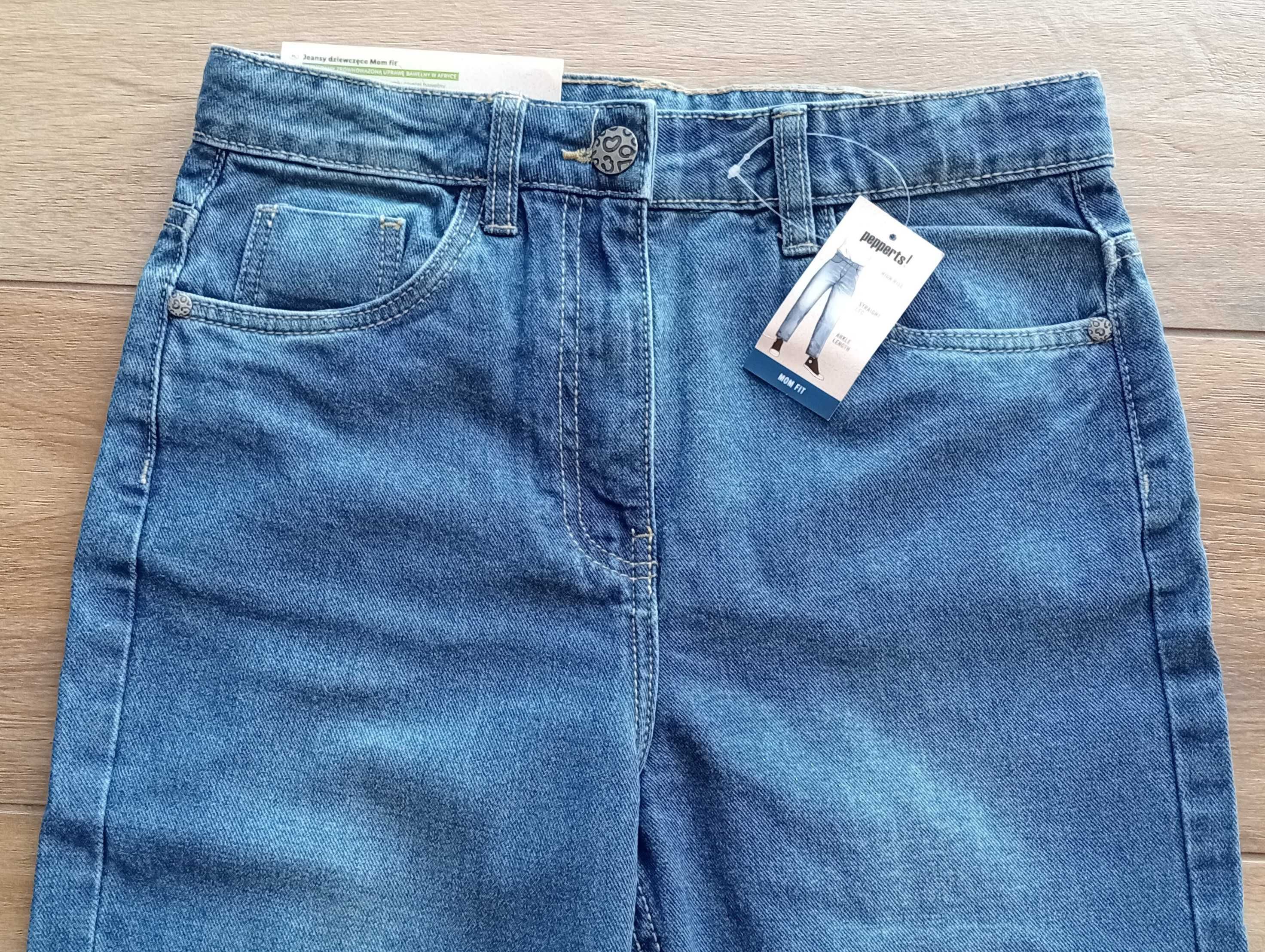 Nowe jeansy Pepperts! 158cm Mom Fit