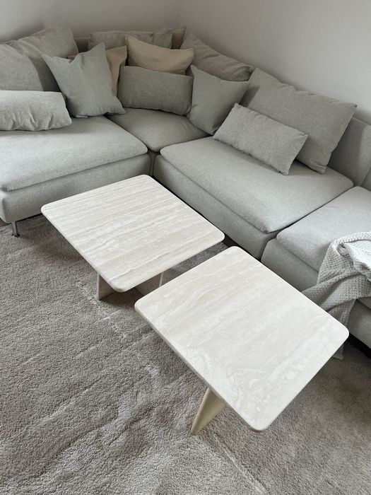 Stolik stół kawowy ława naturalny trawertyn kamienny marmur