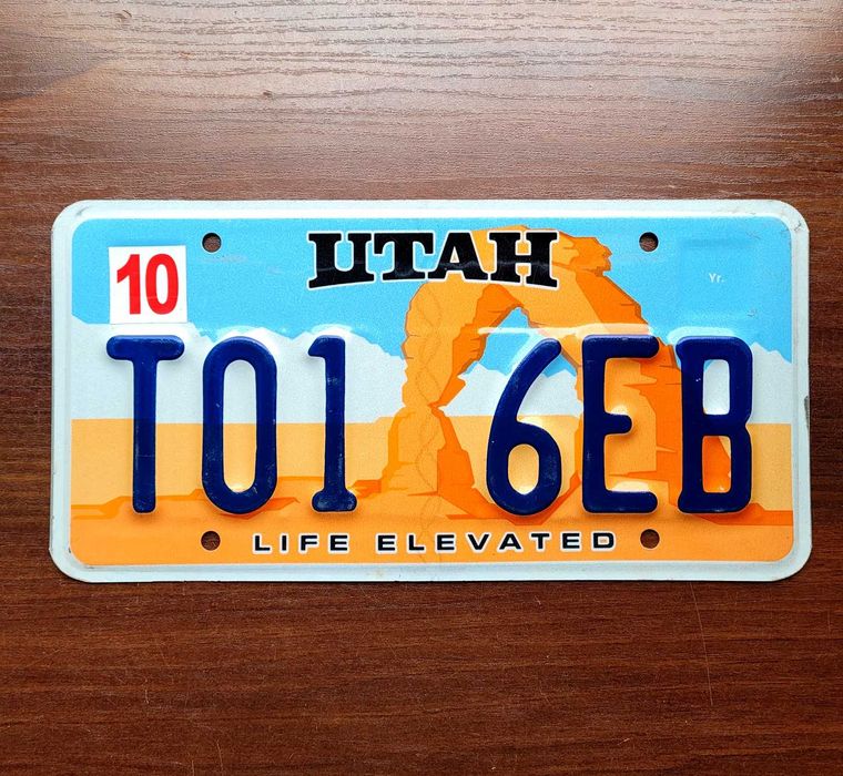Utah - oryginalna tablica rejestracyjna z USA