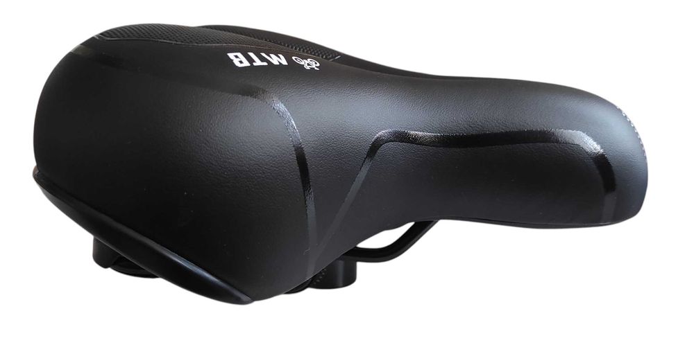 Wygodne miękkie szerokie żelowe oddychające siodełko rowerowe skóra PU