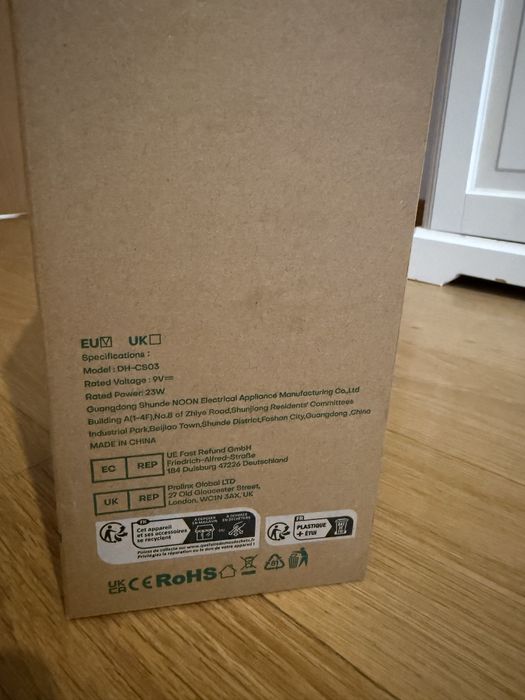 Dehumidificador na Caixa