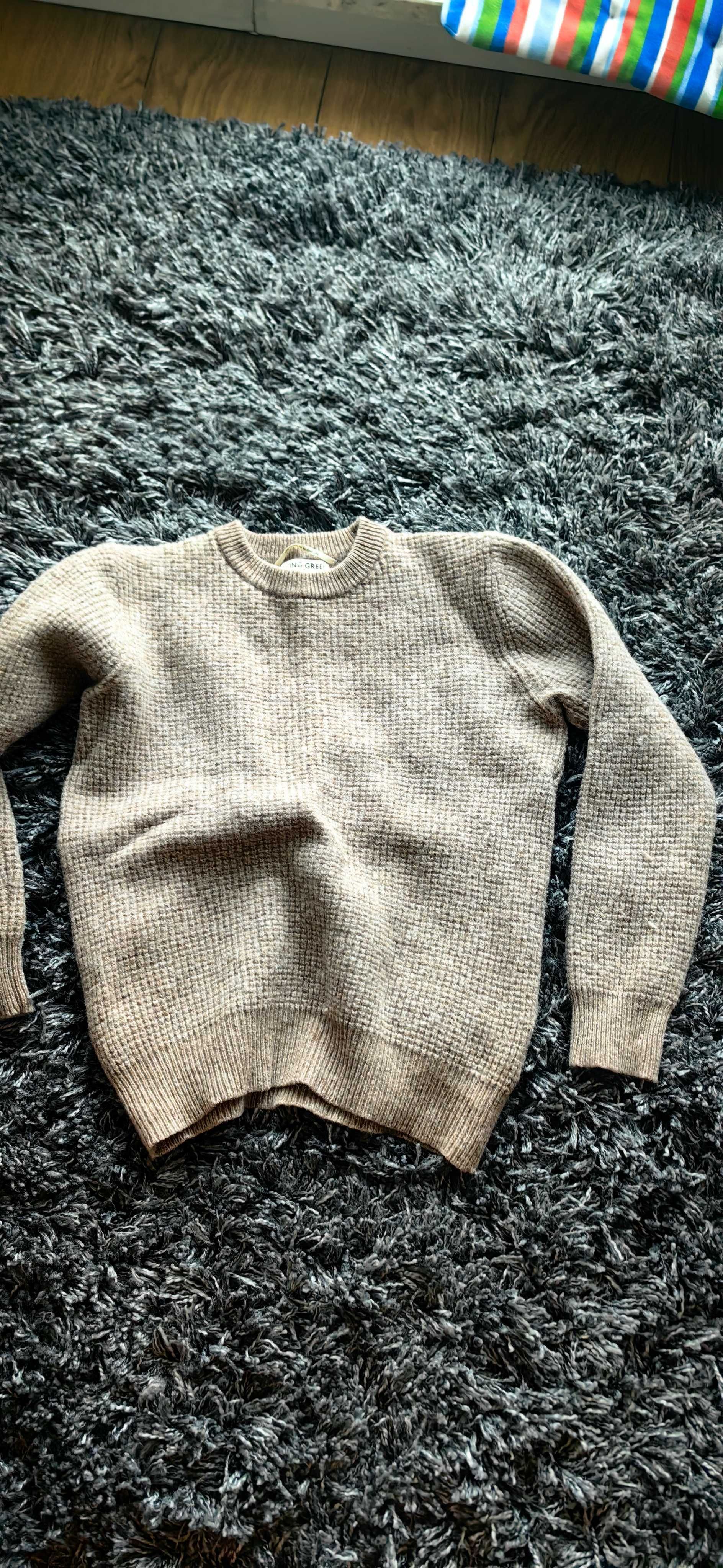 Sweter z wełny jagnięcej Racing Green M