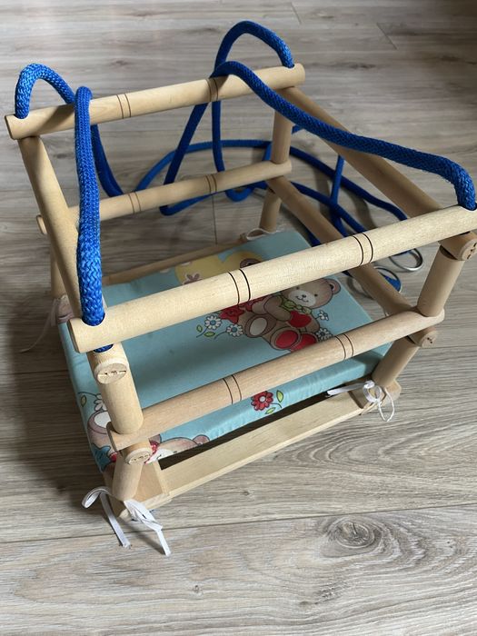 Huśtawka drewniana szczebelkowa dziecięca