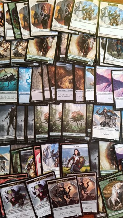 Lote 100 tokens Magic the gathering de edições mais antigas