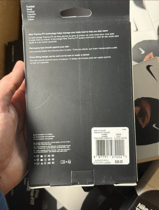 Оригінал Балаклава Nike Pro Hyperwarm Hood чорна, Маска Найк