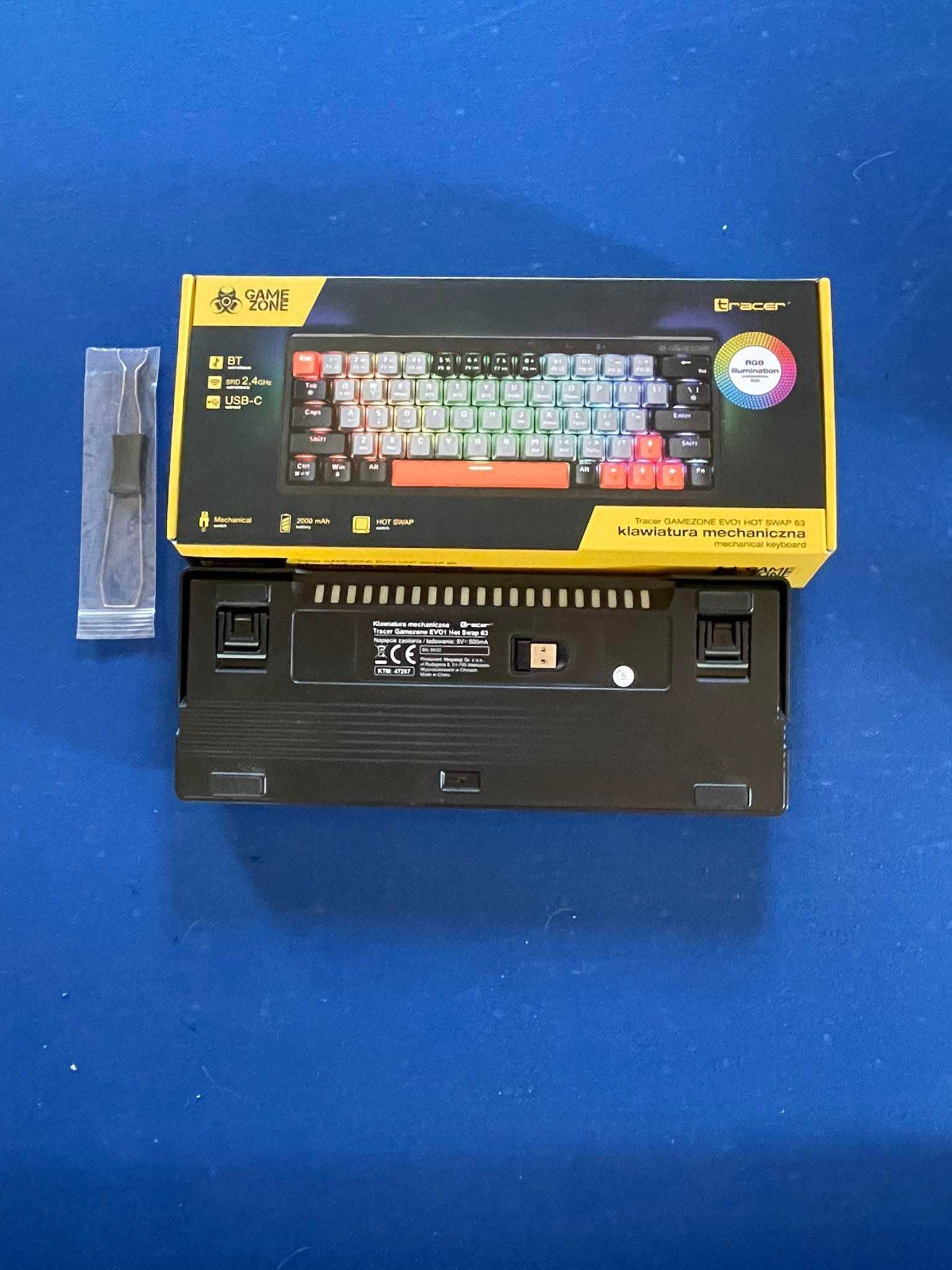 Klawiatura mechaniczna Tracer GameZone EVO – RGB, BT/USB-C