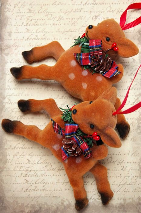 Sarenka, jelonek zawieszka świąteczna choinkowa 2 szt. Boże Narodzenie