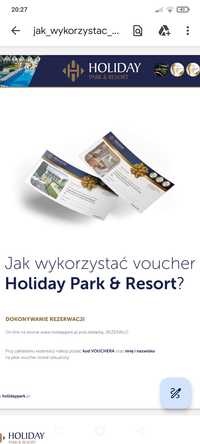 Kody voucher holiday park resort