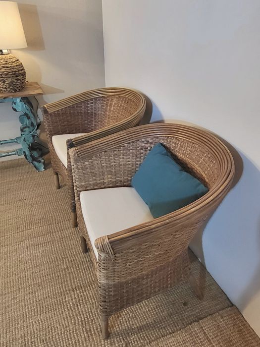 2 poltronas, cadeirao, palhinha, rattan, verga, rustico