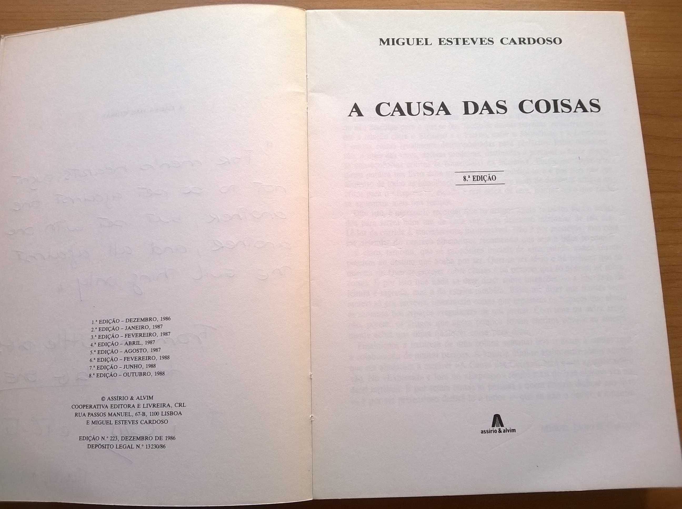 A Causa das Coisas - Miguel Esteves Cardoso