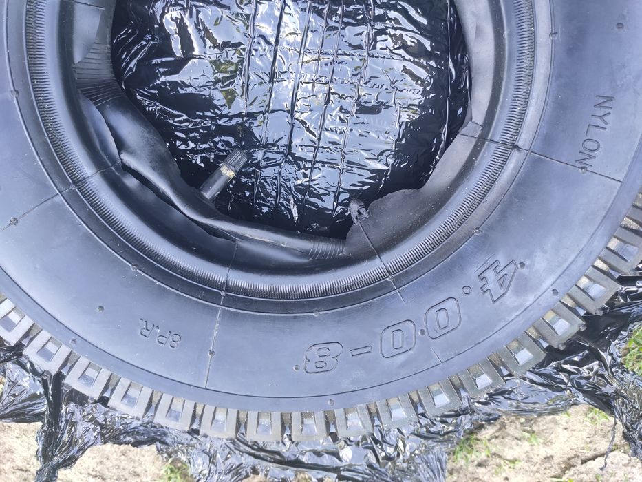 Nowa gruba opona do taczki 8 PR 4.00-8 + dętka