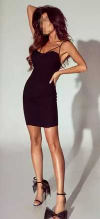 Sukienka Zara czarna mini XS S