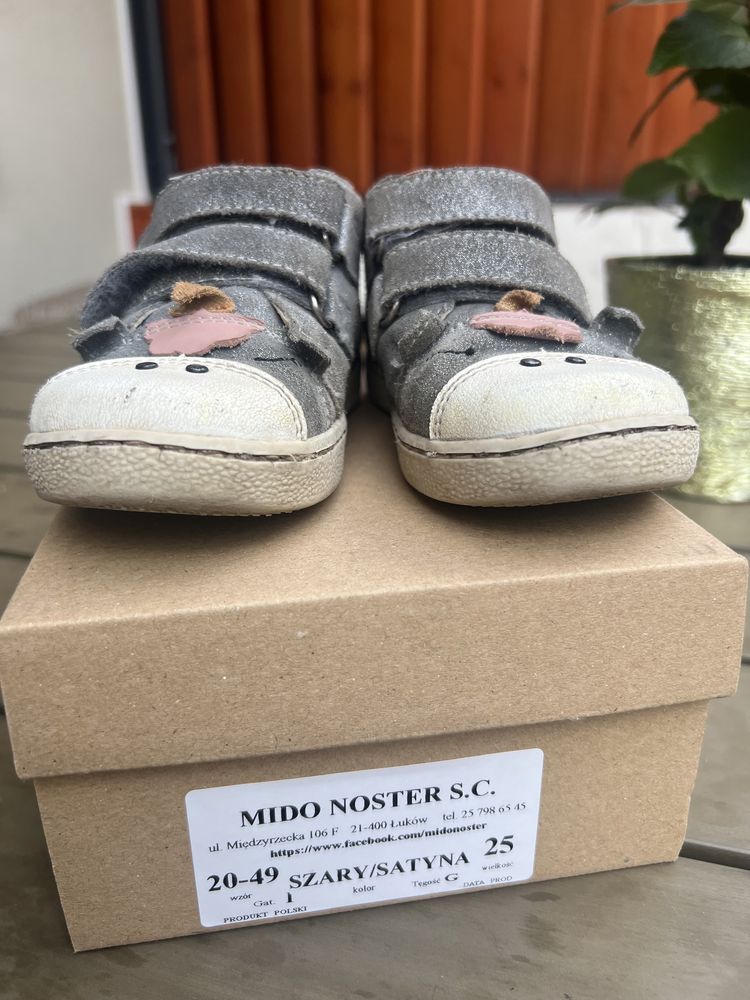 Buty jednorożce Mido Noser szare 25