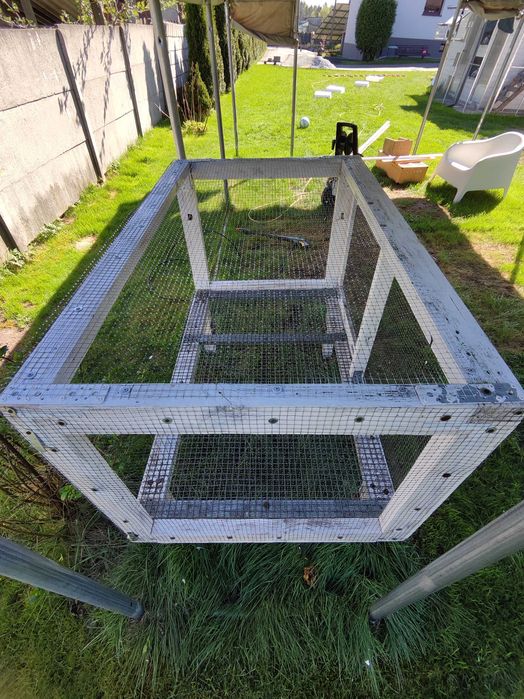 Woliera dla gołębi 150x80x92 ruszt 2mm ocynk, z szufladą, malowana 23r
