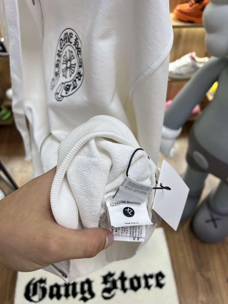 Зіп Худі Chrome Hearts White Zip Up