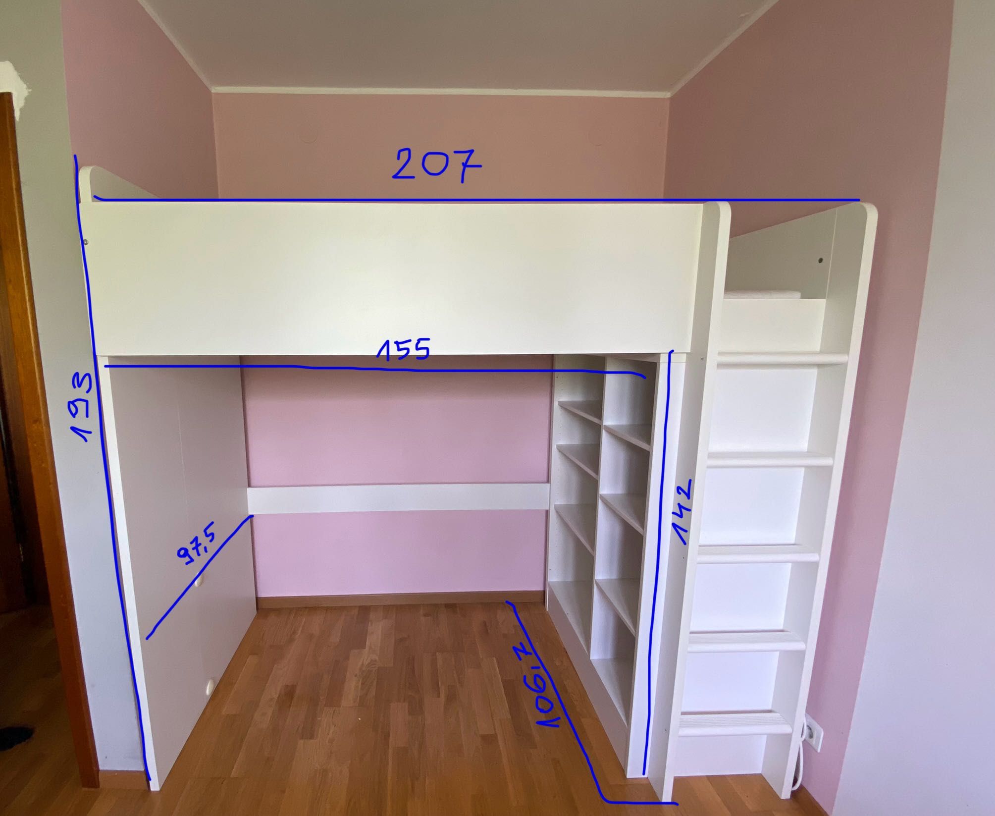 Łóżko na antresoli IKEA