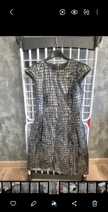 Sukienka Simple srebrna