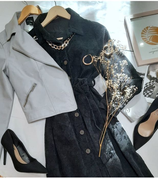 Вильветовое платье рубашка In vogue Paris