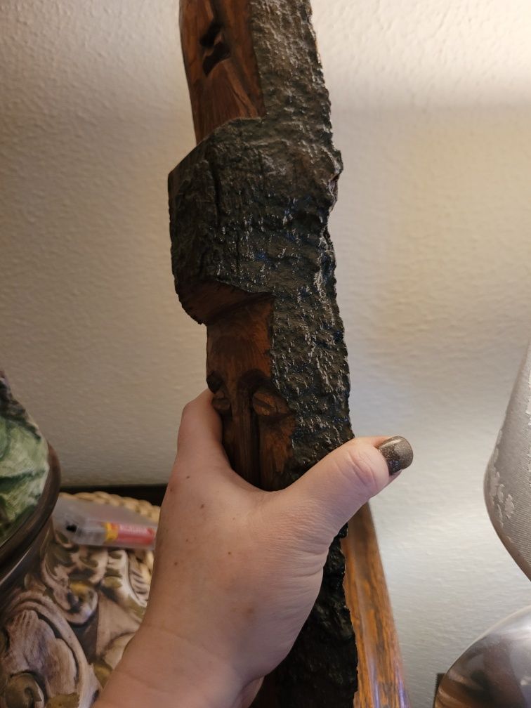 Rzeźba drewniana figura duża 60 cm lite drewno stan bdb polecam