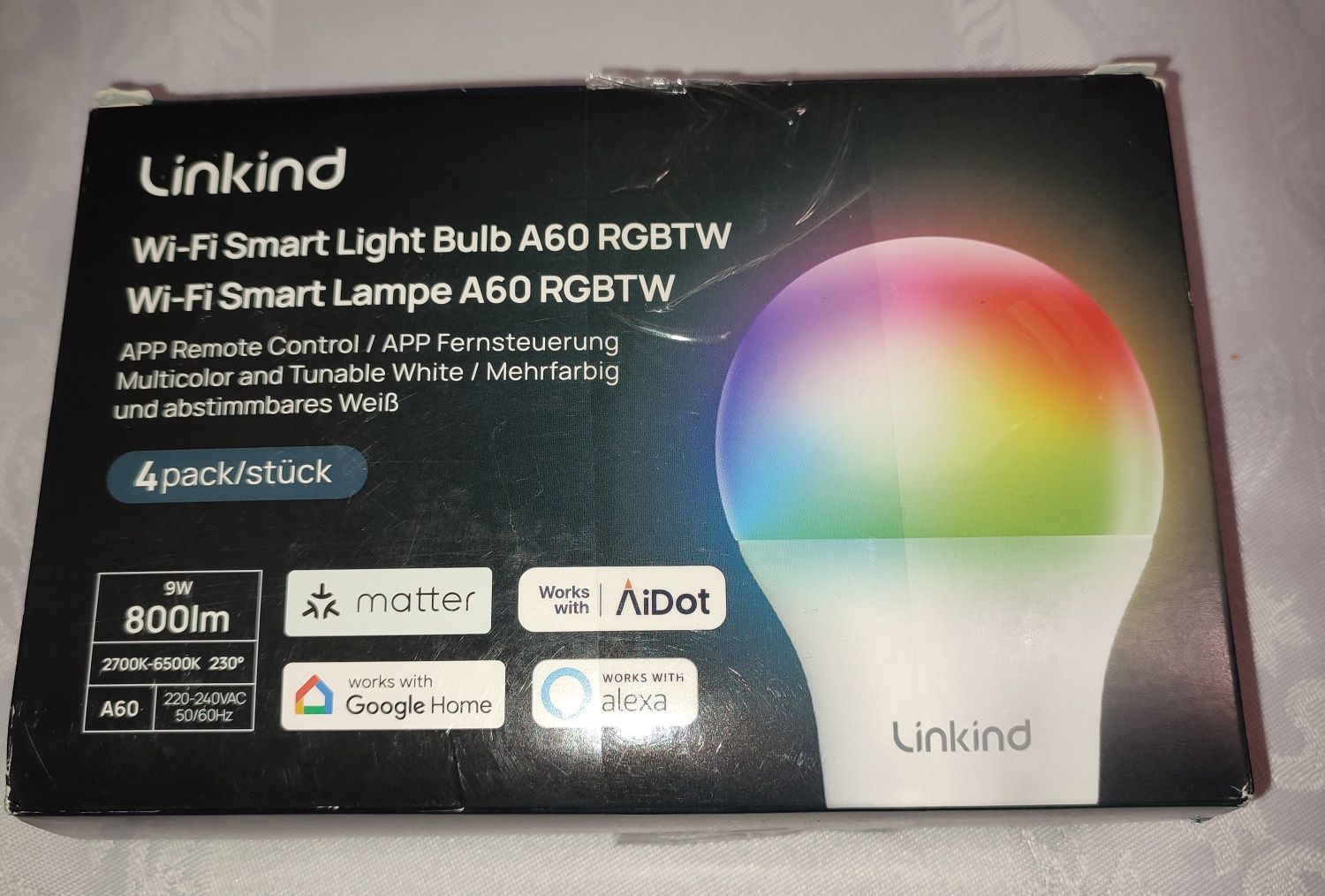 Żarówka RGB Smart 4 szt.